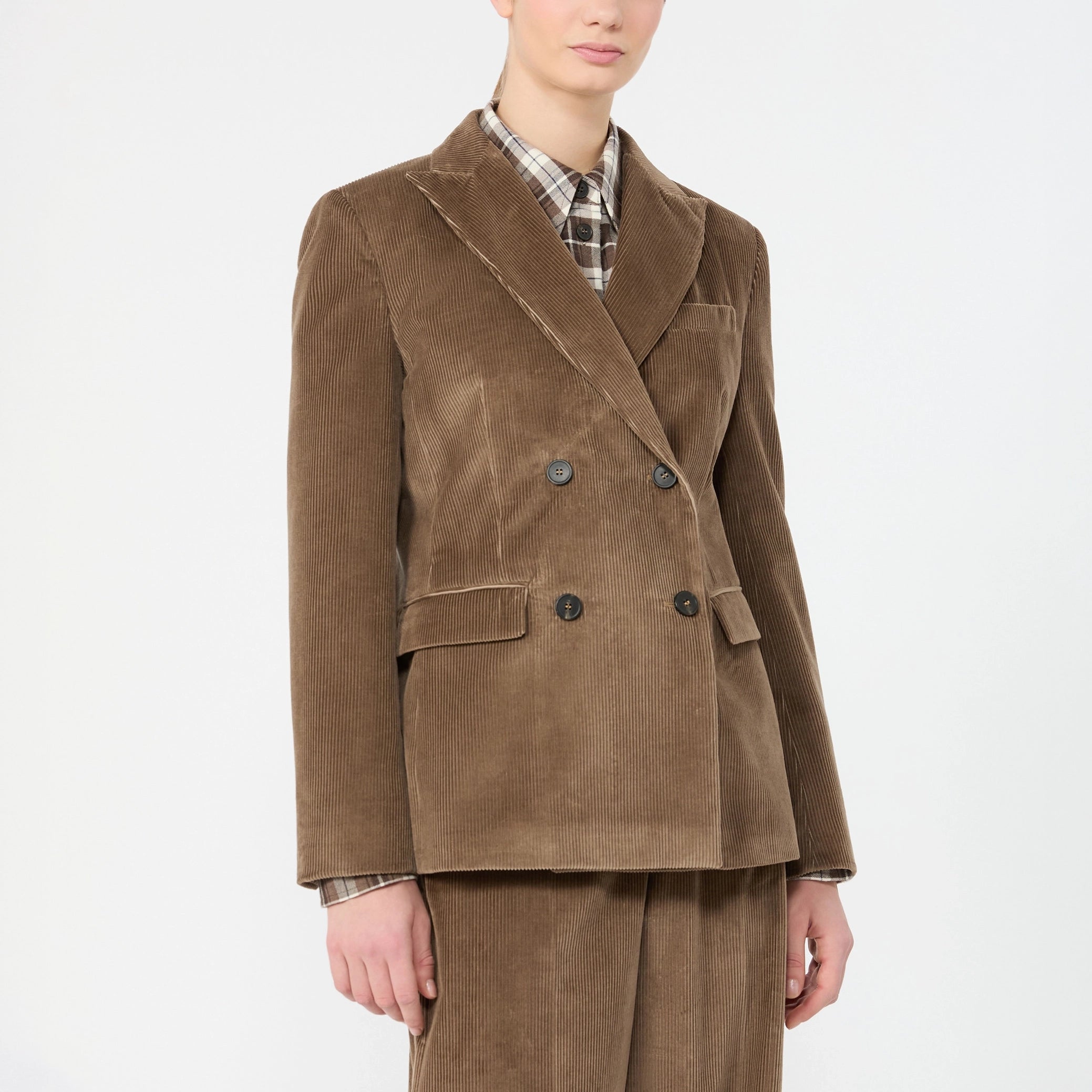 WEEKEND MAX MARA WKDKatanga Cotton Corduroy Velvet Blazer in Light Brown