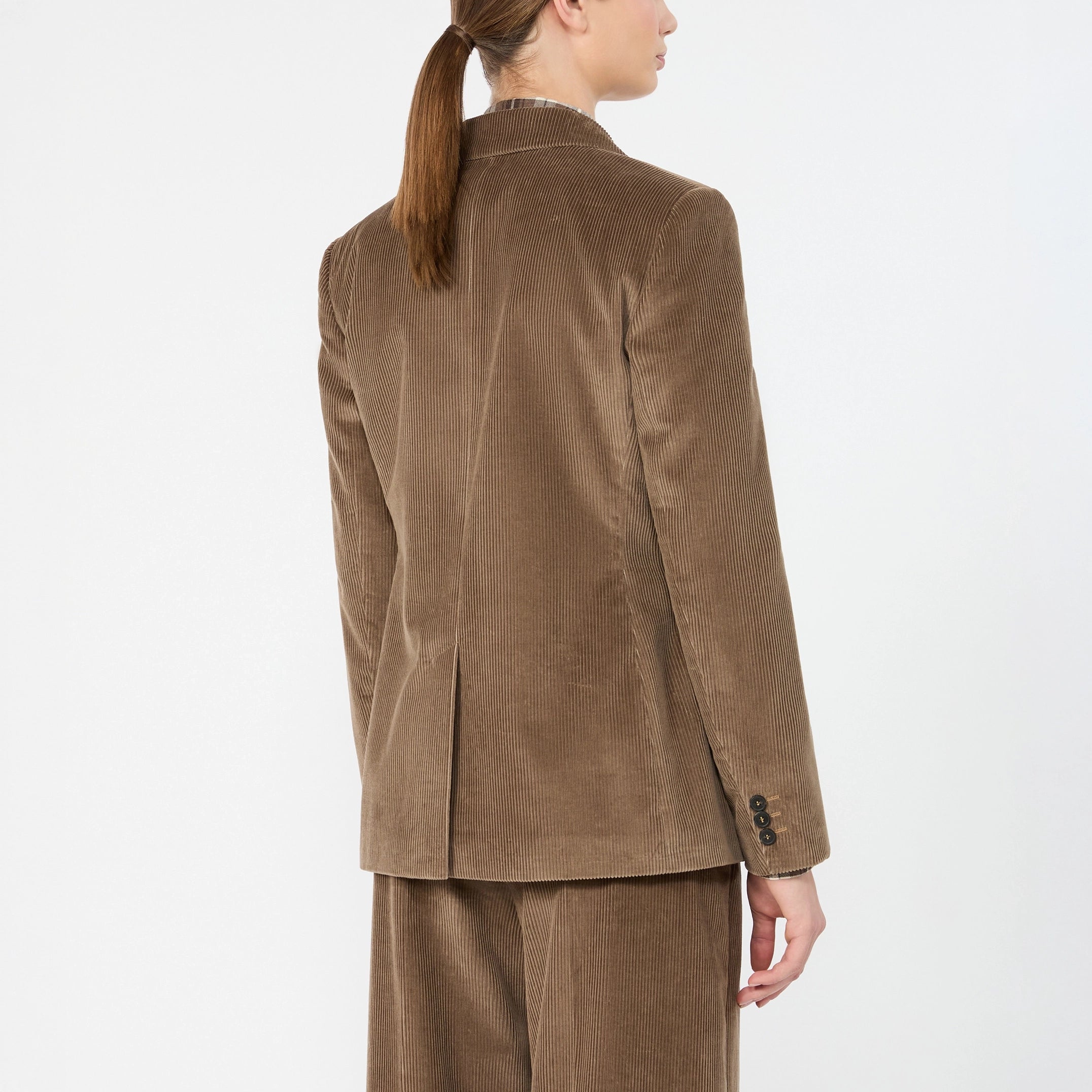 WEEKEND MAX MARA WKDKatanga Cotton Corduroy Velvet Blazer in Light Brown