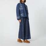 WEEKEND MAX MARA Jader Quilted Cotton Crew-Neck Jacket in Navy Print
