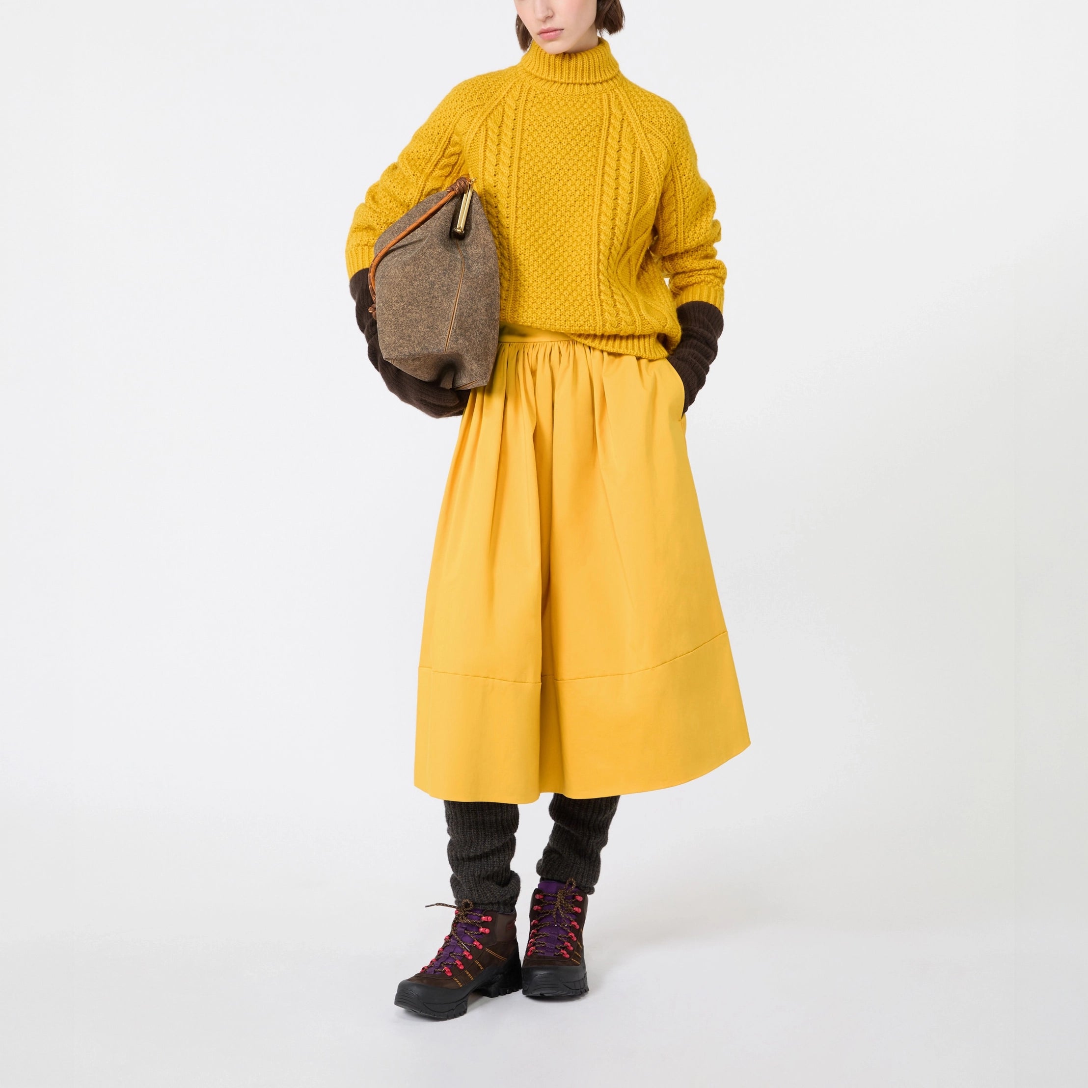 WEEKEND MAX MARA WKSLira Flared Corolla Skirt in Yellow