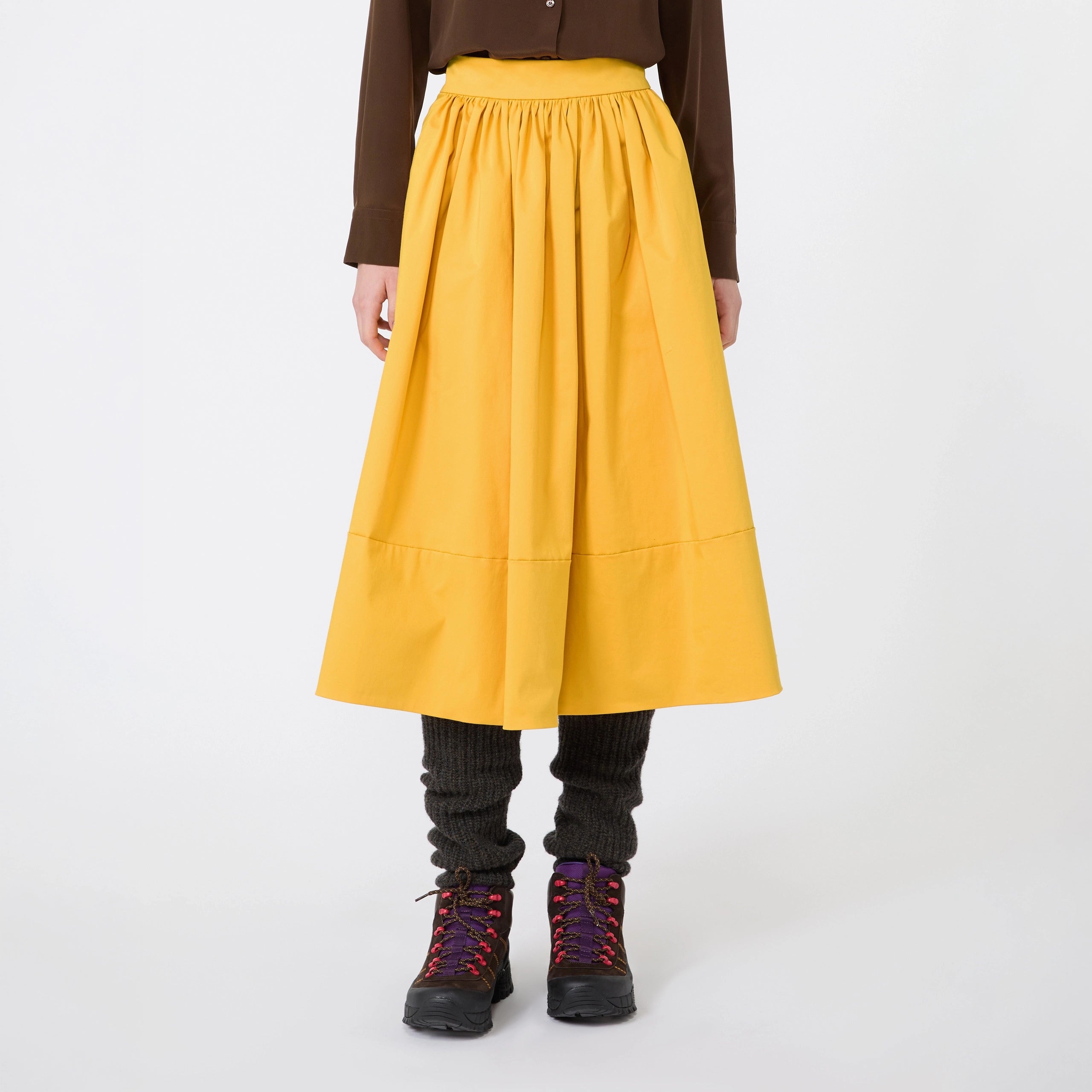 WEEKEND MAX MARA WKSLira Flared Corolla Skirt in Yellow