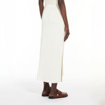 WEEKEND MAX MARA Aia Fluid Satin Skirt in Ecru