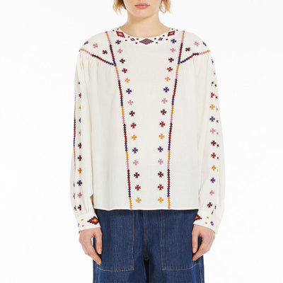 WEEKEND MAX MARA Zampa Cotton Top in Ivory