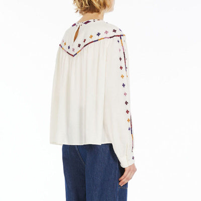 WEEKEND MAX MARA Zampa Cotton Top in Ivory