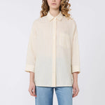 WEEKEND MAX MARA WKDPanetto Stripe Linen Shirt in Light Yellow