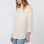 WEEKEND MAX MARA WKDPanetto Stripe Linen Shirt in Light Yellow