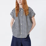 WEEKEND MAX MARA WKDStrano Check Shirt in Navy Vichy