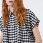 WEEKEND MAX MARA WKDStrano Check Shirt in Navy Vichy