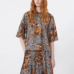 WEEKEND MAX MARA WKDQuaglia Print Top in Navy