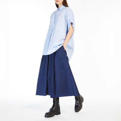 WEEKEND MAXMARA Brema Cotton Poplin Shirt in Light Blue