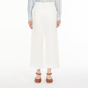 Zircone Washed Canvas Trousers in Ivory