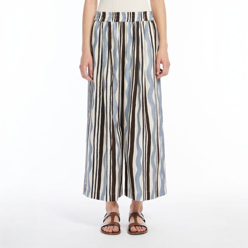 WEEKEND MAX MARA Virgin Trousers in Light Blue Wave