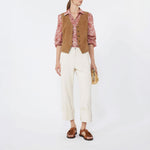 WEEKEND MAX MARA WKDGesto Turn Up Jeans in Ecru