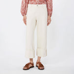 WEEKEND MAX MARA WKDGesto Turn Up Jeans in Ecru