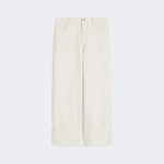 WEEKEND MAX MARA WKDGesto Turn Up Jeans in Ecru