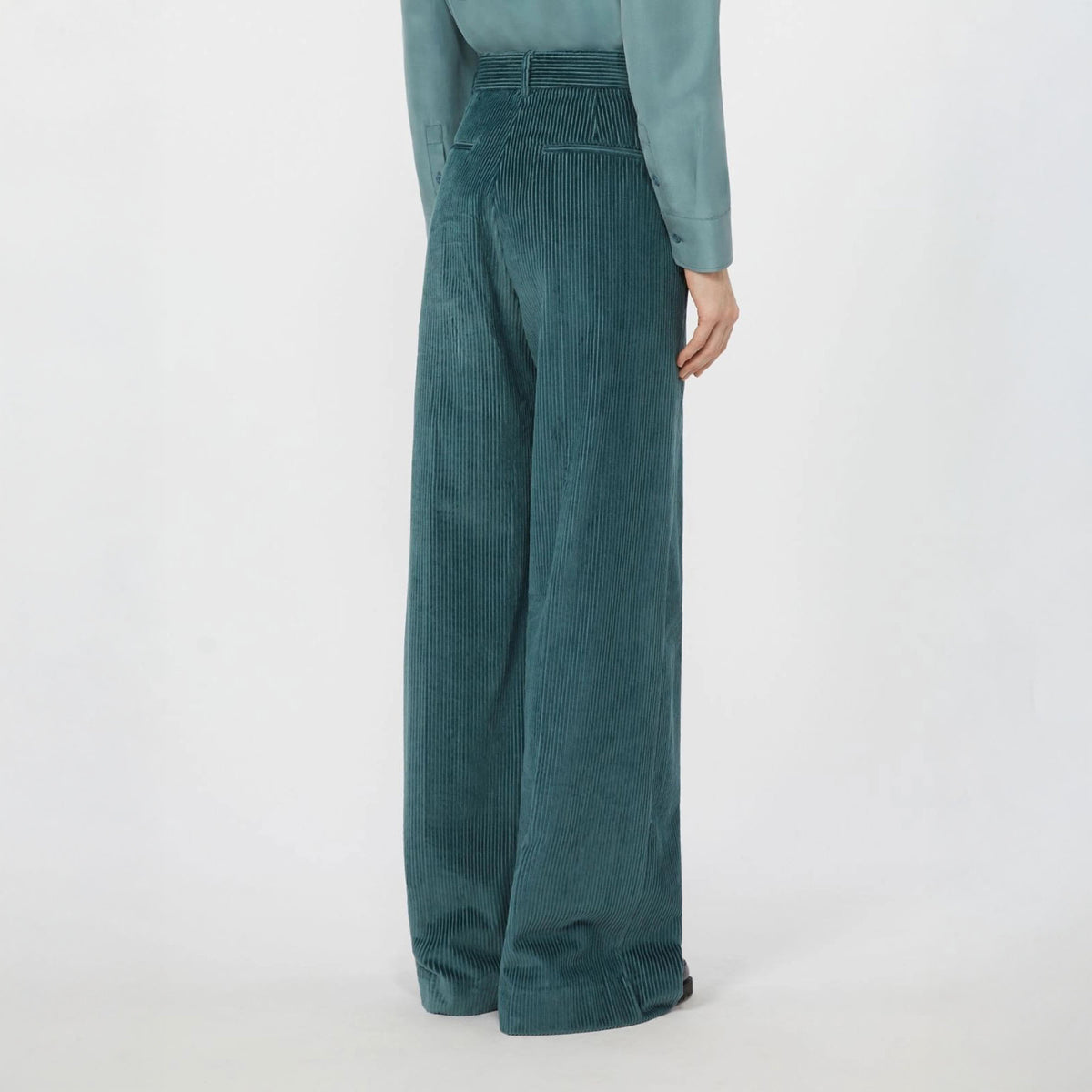 WEEKEND MAX MARA Tania Wide Leg Trouser in Oil