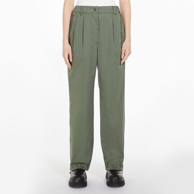 WEEKEND MAX MARA Gitane Cotton Trousers in Khaki