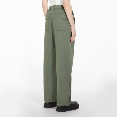 WEEKEND MAX MARA Gitane Cotton Trousers in Khaki