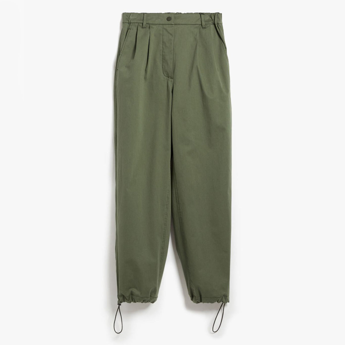 WEEKEND MAX MARA Gitane Cotton Trousers in Khaki