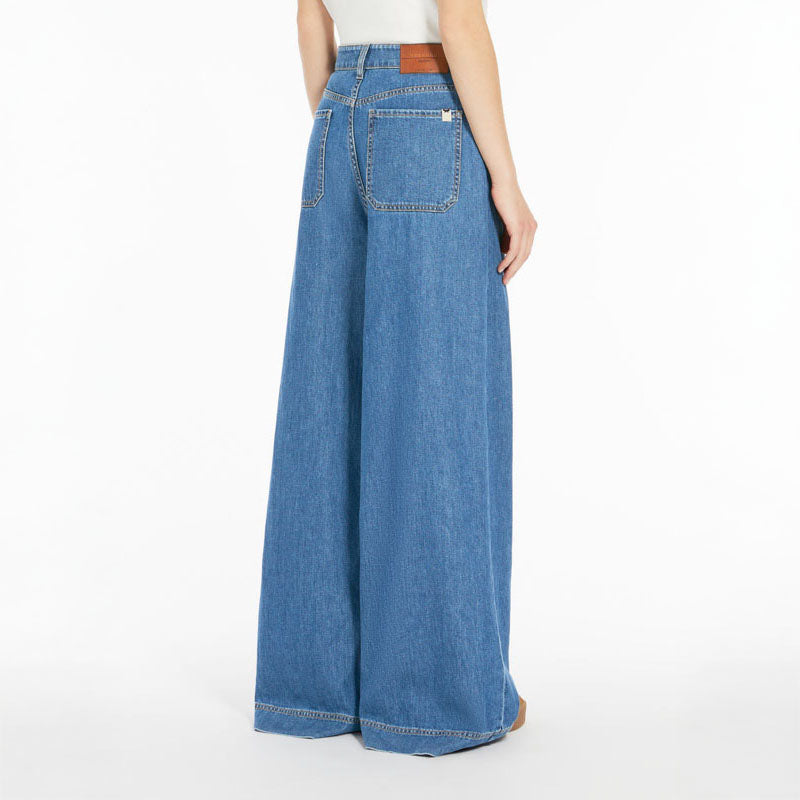 WEEKEND MAX MARA Vega Wide Leg Jeans in Navy Medium