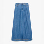 WEEKEND MAX MARA Vega Wide Leg Jeans in Navy Medium