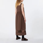 WEEKEND MAX MARA WKDGola Cotton Dress in Chocolate