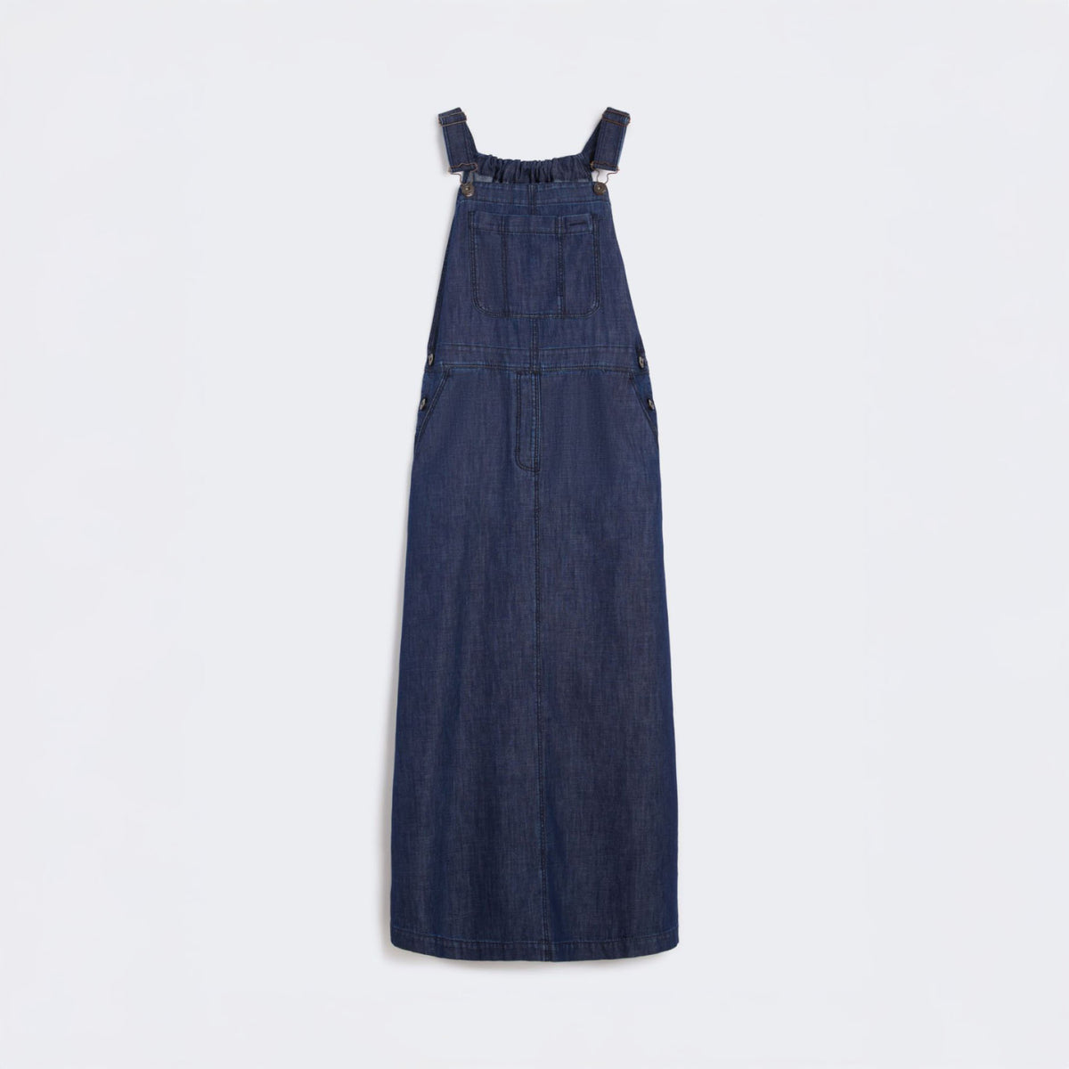WEEKEND MAX MARA Kiss Denim Dungaree Dress in Navy