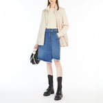 WEEKEND MAX MARA Yoro Reversible Water Repellent Canvas Gilet in Ecru
