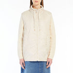 WEEKEND MAX MARA Yoro Reversible Water Repellent Canvas Gilet in Ecru