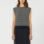 WEEKEND MAX MARA WKDLanda Cotton Yarn Gilet in Navy