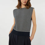WEEKEND MAX MARA WKDLanda Cotton Yarn Gilet in Navy