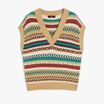 WEEKEND MAX MARA Vicino Knitted Waistcoat in Biscuit