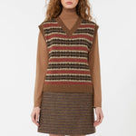 WEEKEND MAX MARA Fleres Knitted Waistcoat in Camel