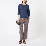 WEEKEND MAX MARA WKDCannone Linen Top in Navy