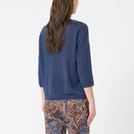 WEEKEND MAX MARA WKDCannone Linen Top in Navy