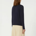 WEEKEND MAX MARA WKDPalanca Stretch Viscose Sweater in Navy