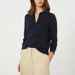 WEEKEND MAX MARA WKDPalanca Stretch Viscose Sweater in Navy