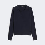 WEEKEND MAX MARA WKDPalanca Stretch Viscose Sweater in Navy