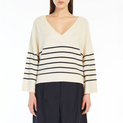 WEEKEND MAX MARA Leva Oversized Cashmere Sweater in Ecru