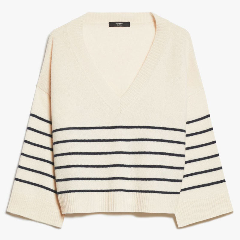 WEEKEND MAX MARA Leva Oversized Cashmere Sweater in Ecru