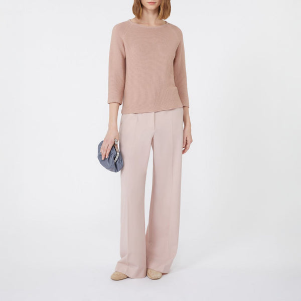 WEEKEND MAX MARA Addotto Cotton Yarn Sweater in Powder