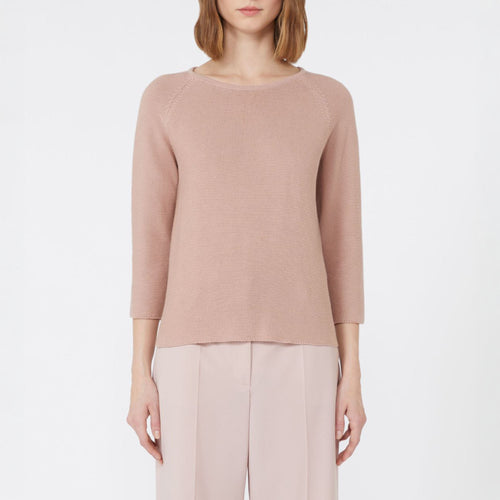 WEEKEND MAX MARA Addotto Cotton Yarn Sweater in Powder
