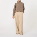 WEEKEND MAX MARA WKDBorgia High Neck Wool Jumper in Hazelnut Brown