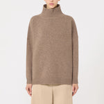 WEEKEND MAX MARA WKDBorgia High Neck Wool Jumper in Hazelnut Brown