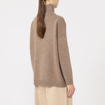 WEEKEND MAX MARA WKDBorgia High Neck Wool Jumper in Hazelnut Brown