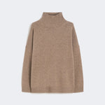 WEEKEND MAX MARA WKDBorgia High Neck Wool Jumper in Hazelnut Brown