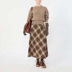 WEEKEND MAX MARA WKDAlben Cable Knit Wool Jumper in Hazelnut Brown