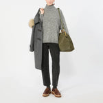 WEEKEND MAX MARA WKDBorgia High Neck Wool Jumper in Medium Grey Mouline