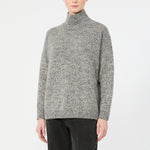 WEEKEND MAX MARA WKDBorgia High Neck Wool Jumper in Medium Grey Mouline