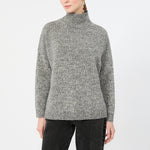 WEEKEND MAX MARA WKDBorgia High Neck Wool Jumper in Medium Grey Mouline